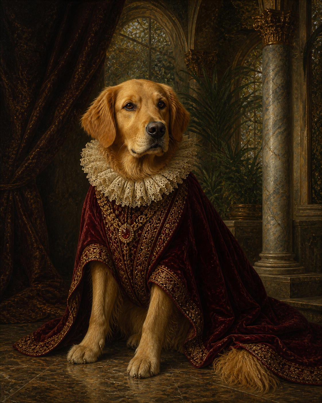 Renaissance pet portrait example
